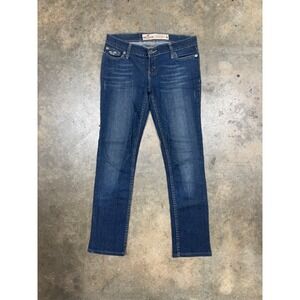 Hollister Skinny Jeans Women 5R Dark Wash Excellent Low Rise Stretch Denim